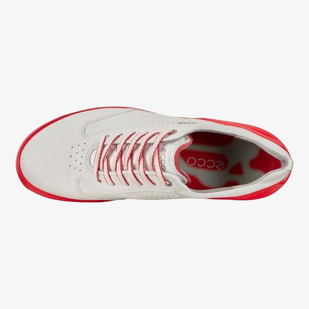 ECCO Cage Pro Men's Golf Shoe - White/Red