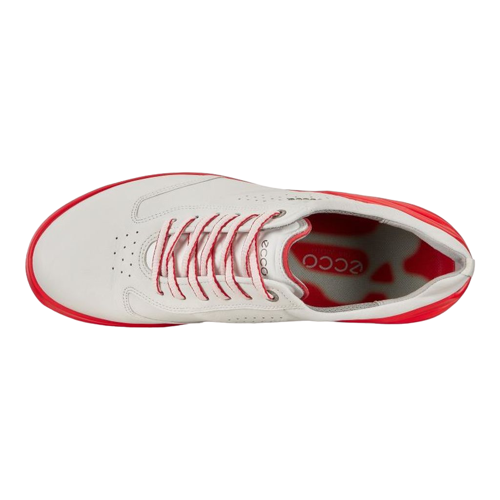 ECCO Cage Pro Men's Golf Shoe - White/Red