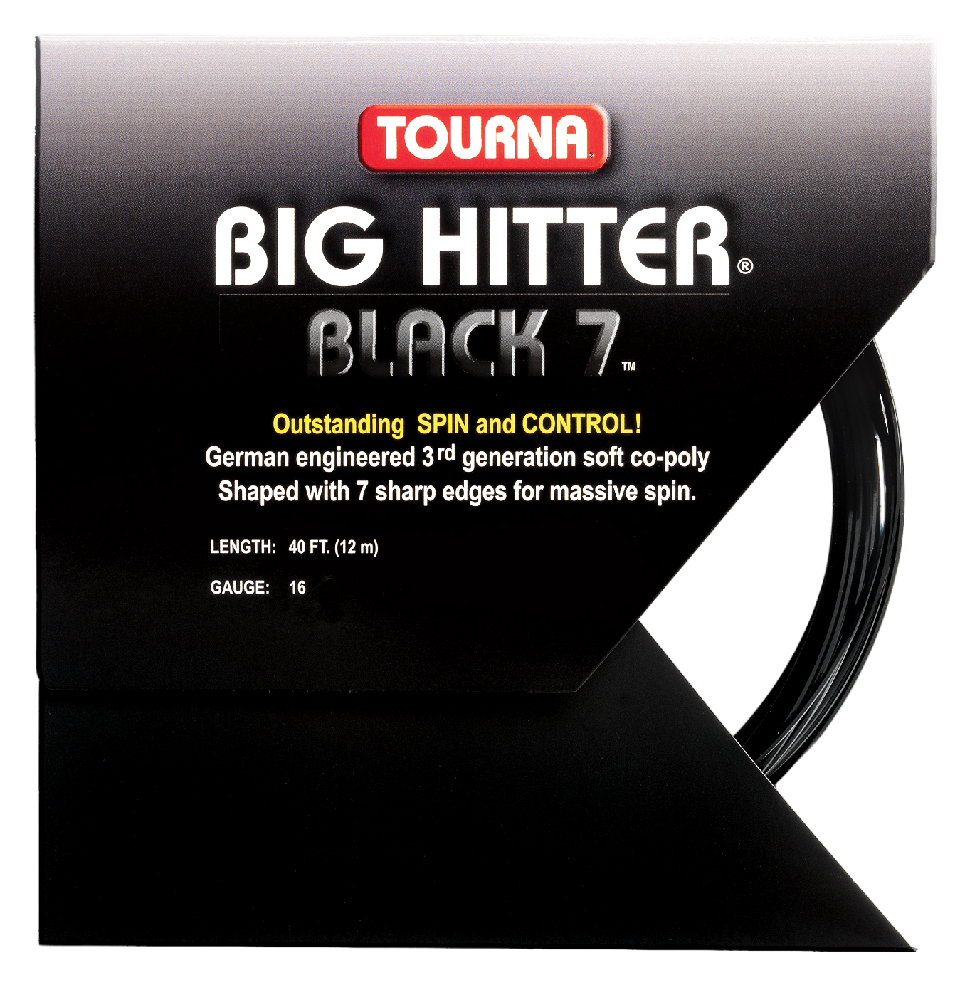 Tourna Big Hitter -16 Gauge String- Black