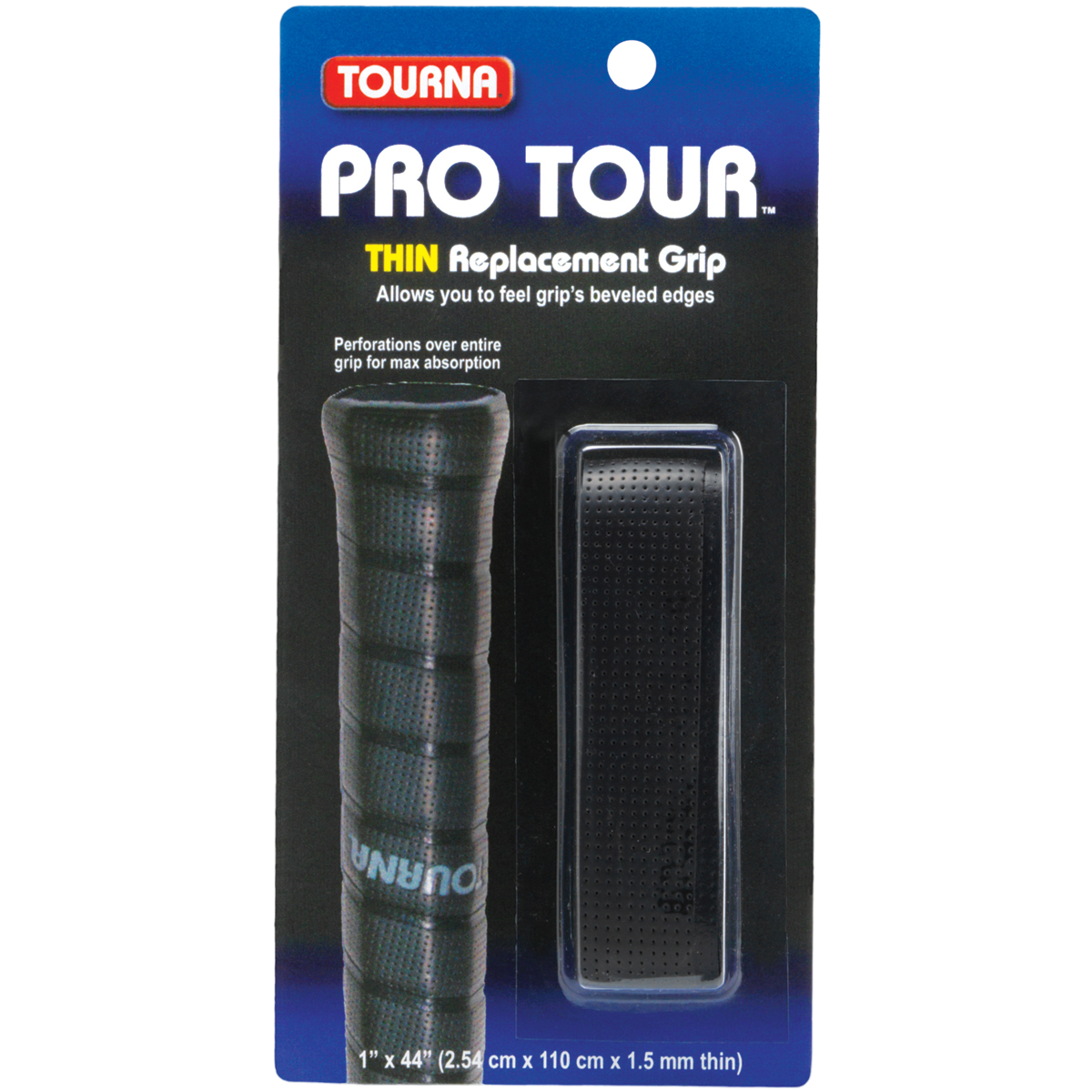 Unique Sports  Tourna Pro Tour THIN Replacement Grip - Black