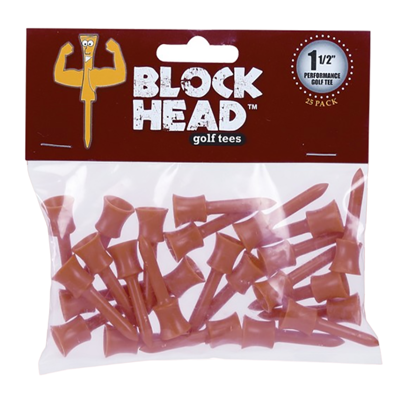 Block Head 1-1/2" Tees 25-Pack