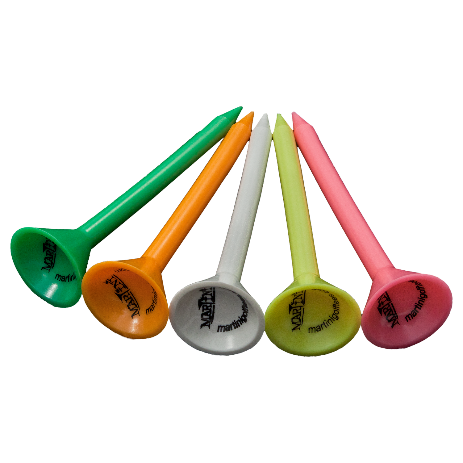 Martini Golf 3-1/4" Tees -  Assorted 5 Pack