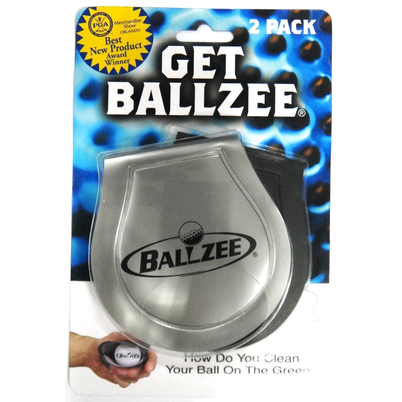 Ballzee Golf Ball Cleaner - 2-Pack