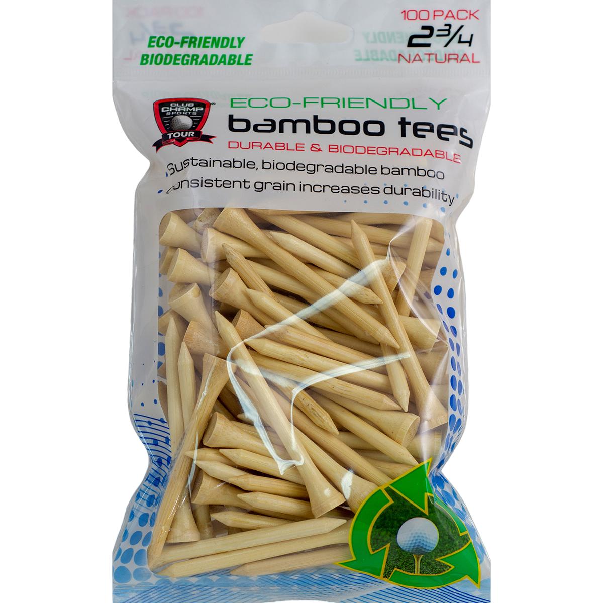 2-3/4" Bamboo Tees 100-Pack