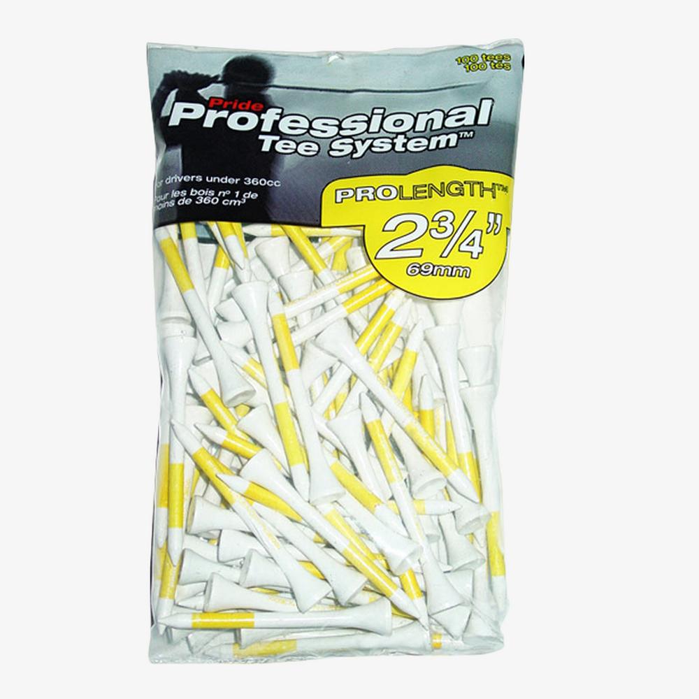 Pride Golf ProLength 2-3/4" White Tees 100-Pack