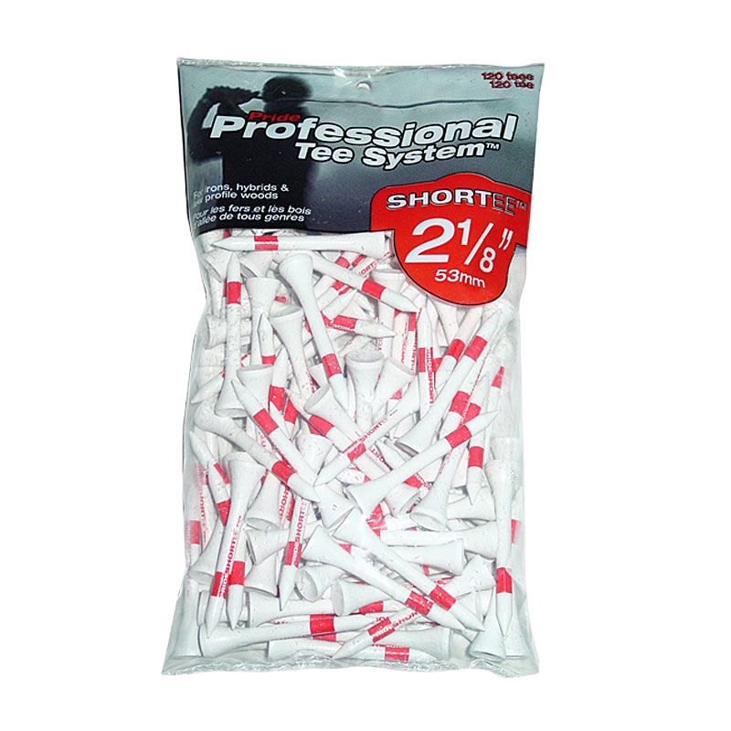 Pride Golf ShorTee 2-1/8" White Tees 120-Pack