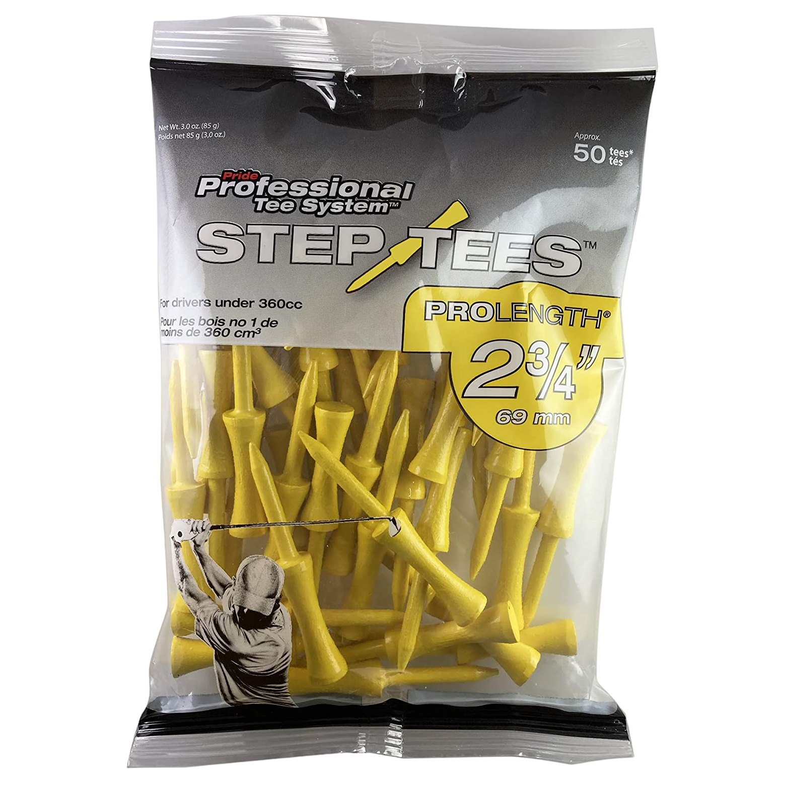 Pride Golf Step 2-3/4" Tees 50-Pack