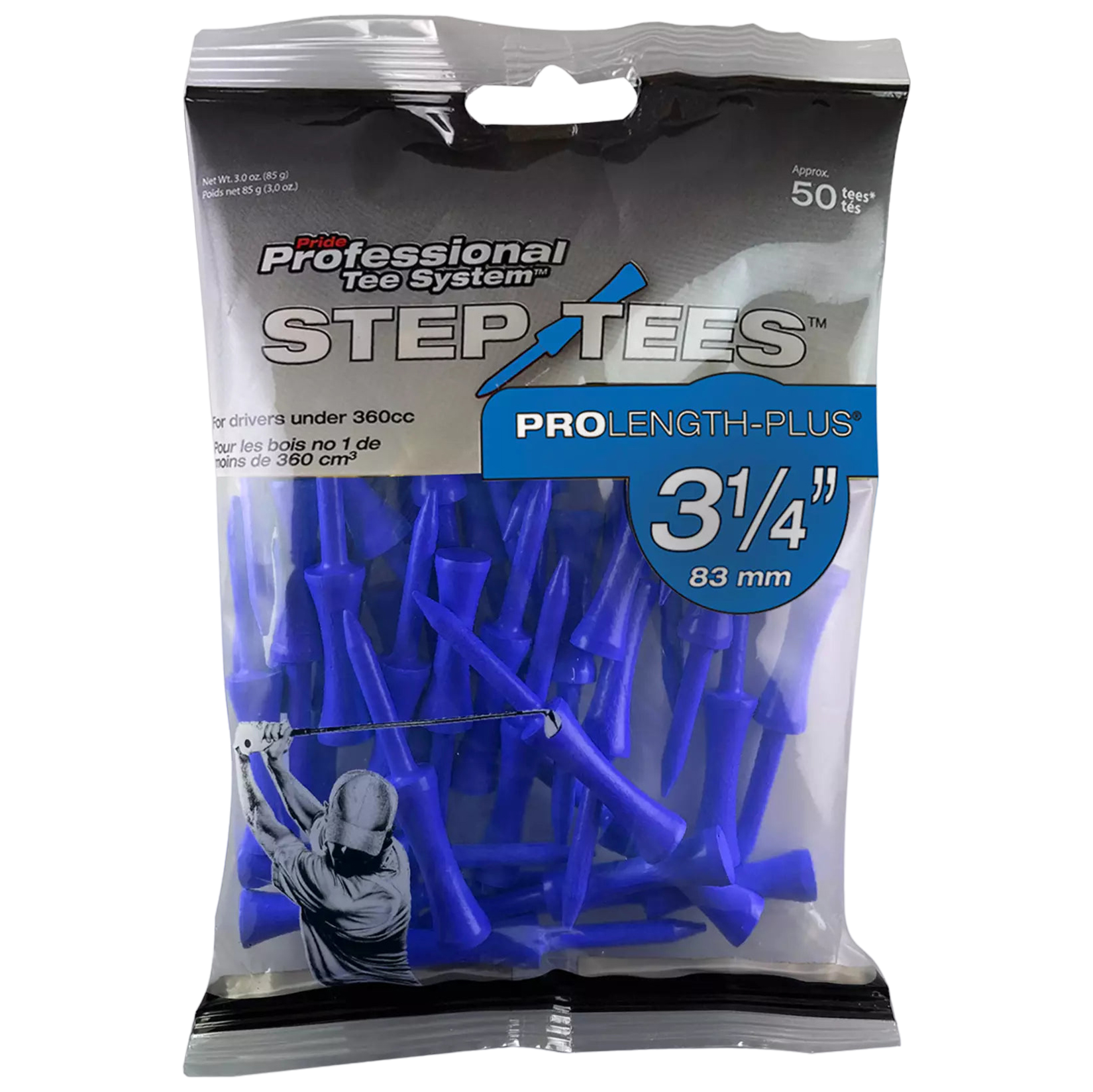 Pride Golf Step 3-1/4" Tees 50-Pack