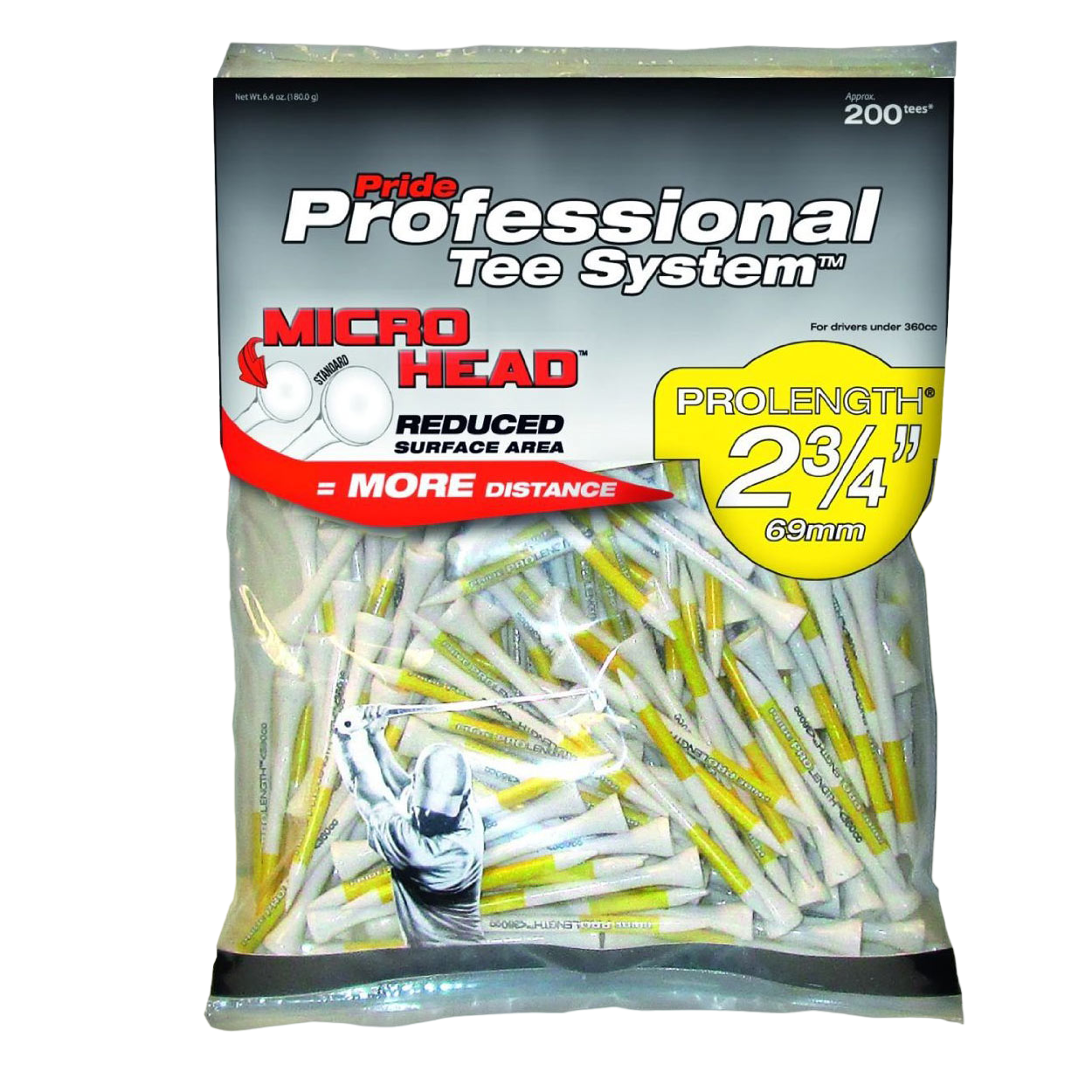 Pride Micro Head White/Yellow 2-3/4