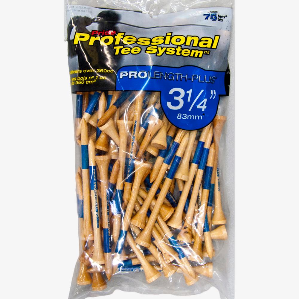 Professional Tee System Natural Pro Length 3-1/4" Golf Tee 75-Pack