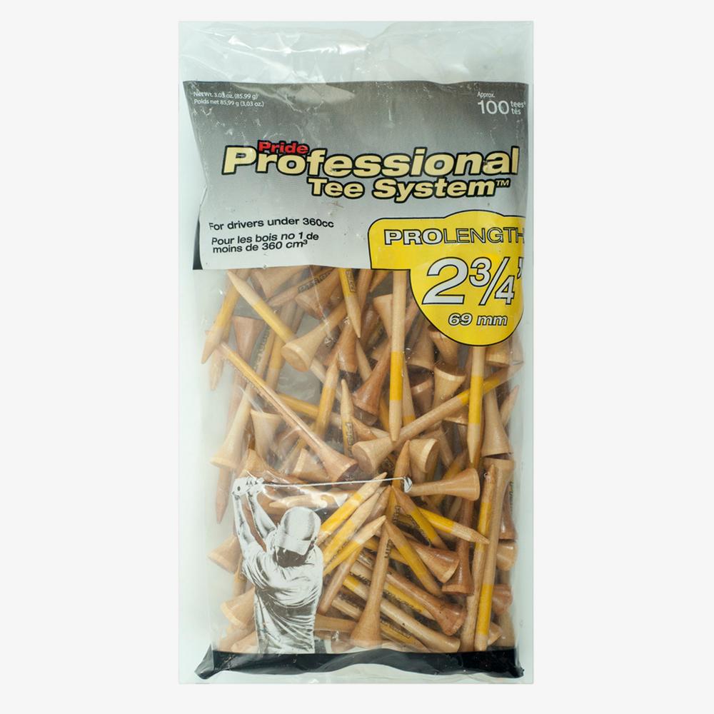Professional Tee System 2-3/4" Natural Golf Tees 100-Pack