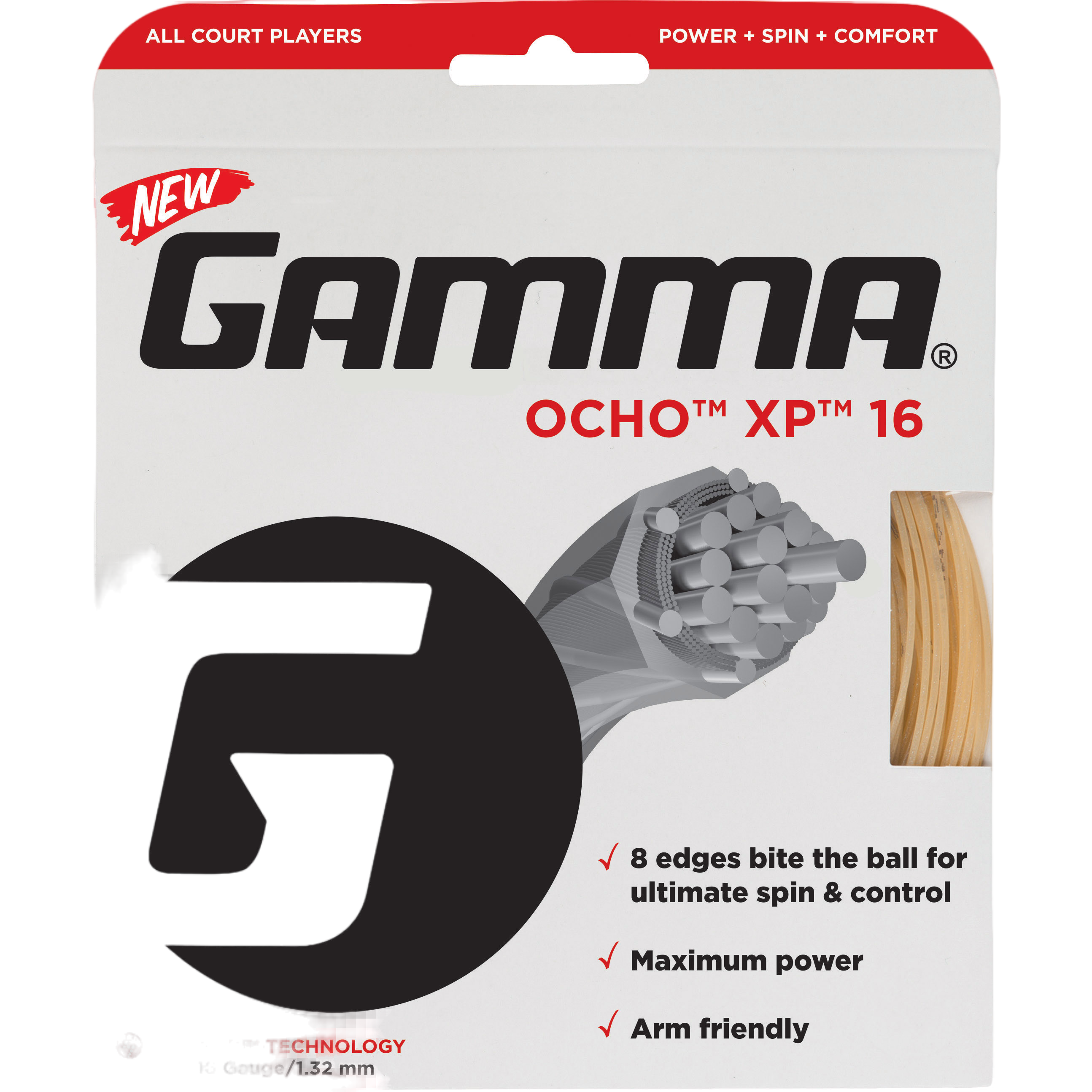 Gamma Ocho XP 16 Gauge String - Silver
