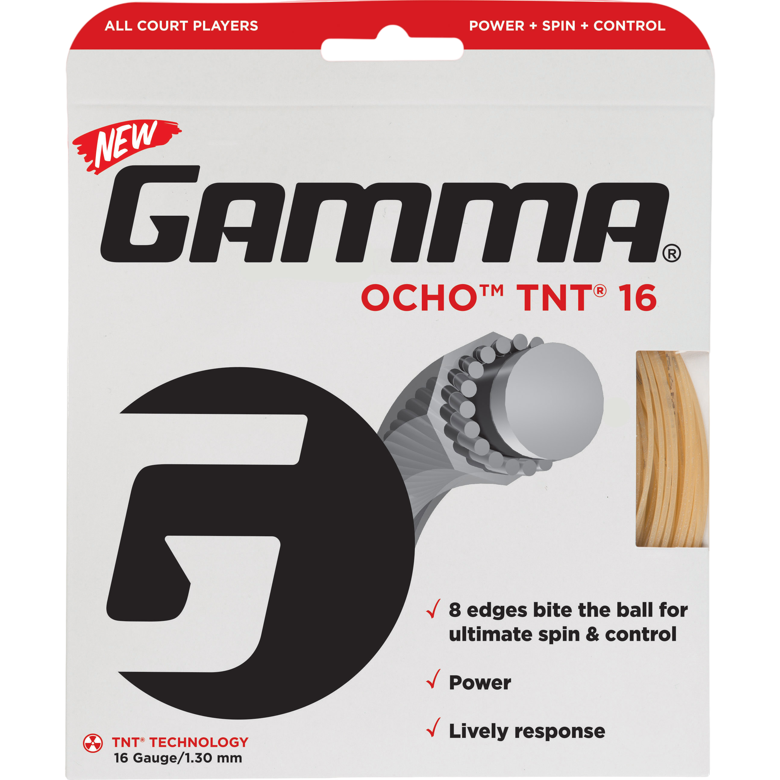 Gamma Ocho TNT 16 Gauge String - Silver