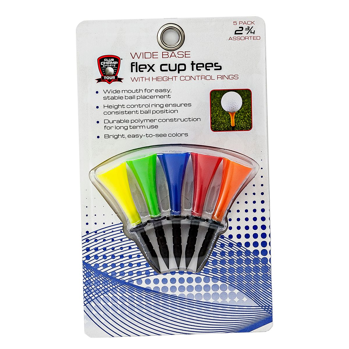 Flex Cup Wide Base 2-3/4" Tees 5-Pack