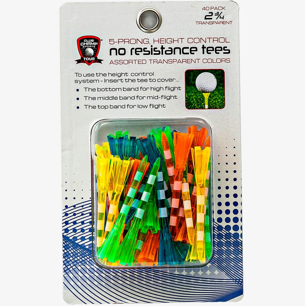 No Resistance 2-3/4" Tees w/ Stripes 40-Pack