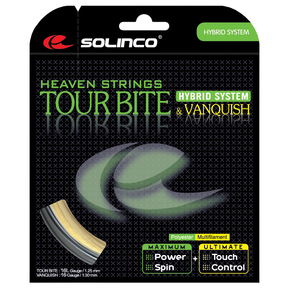 SOLINCO Tour Bite Vanquish Hybrid 16 Gauge Tennis String