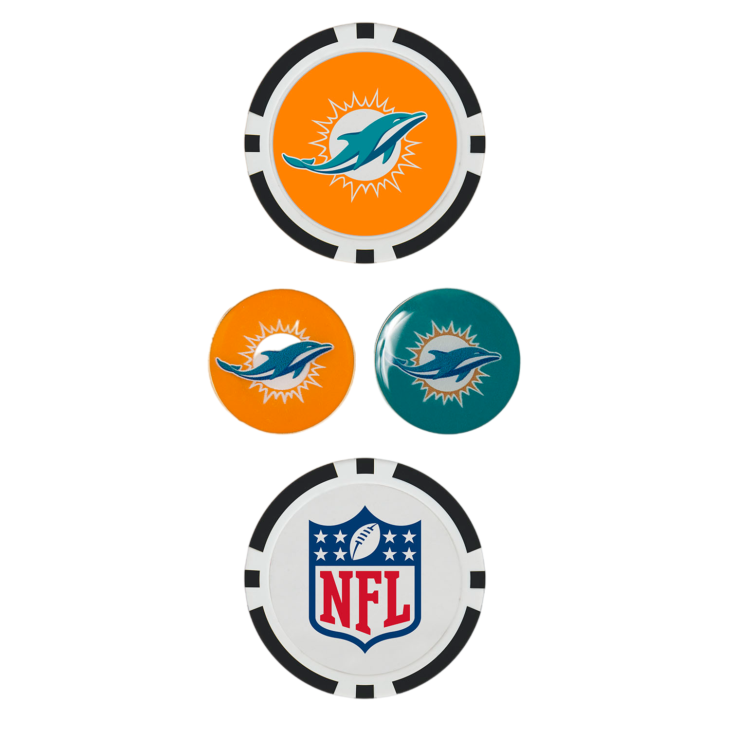 Team Effort Miami Dolphins Ball Marker Set