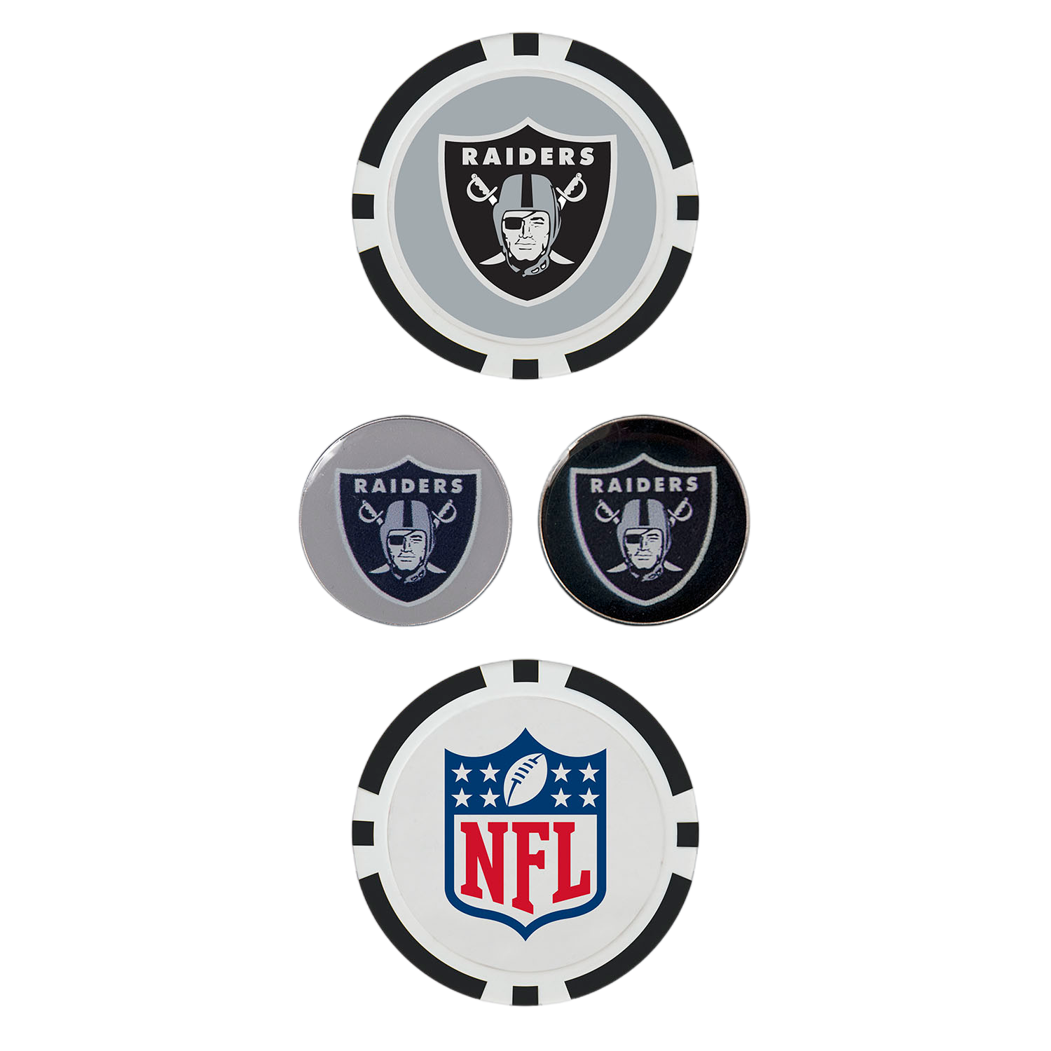 Team Effort Oakland Raiders Ball Marker Set