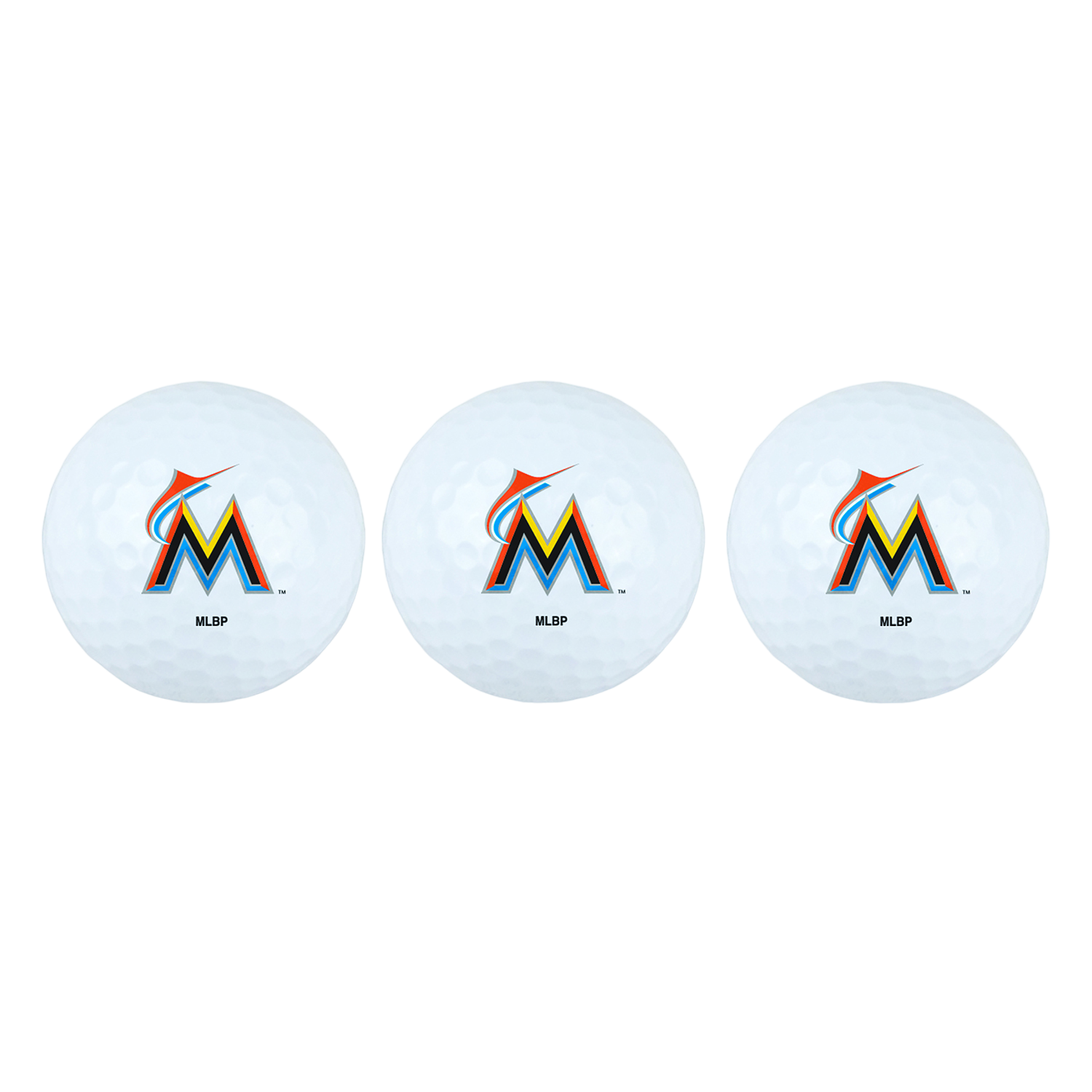 Team Effort Miami Marlins Golf Ball 3 Pack