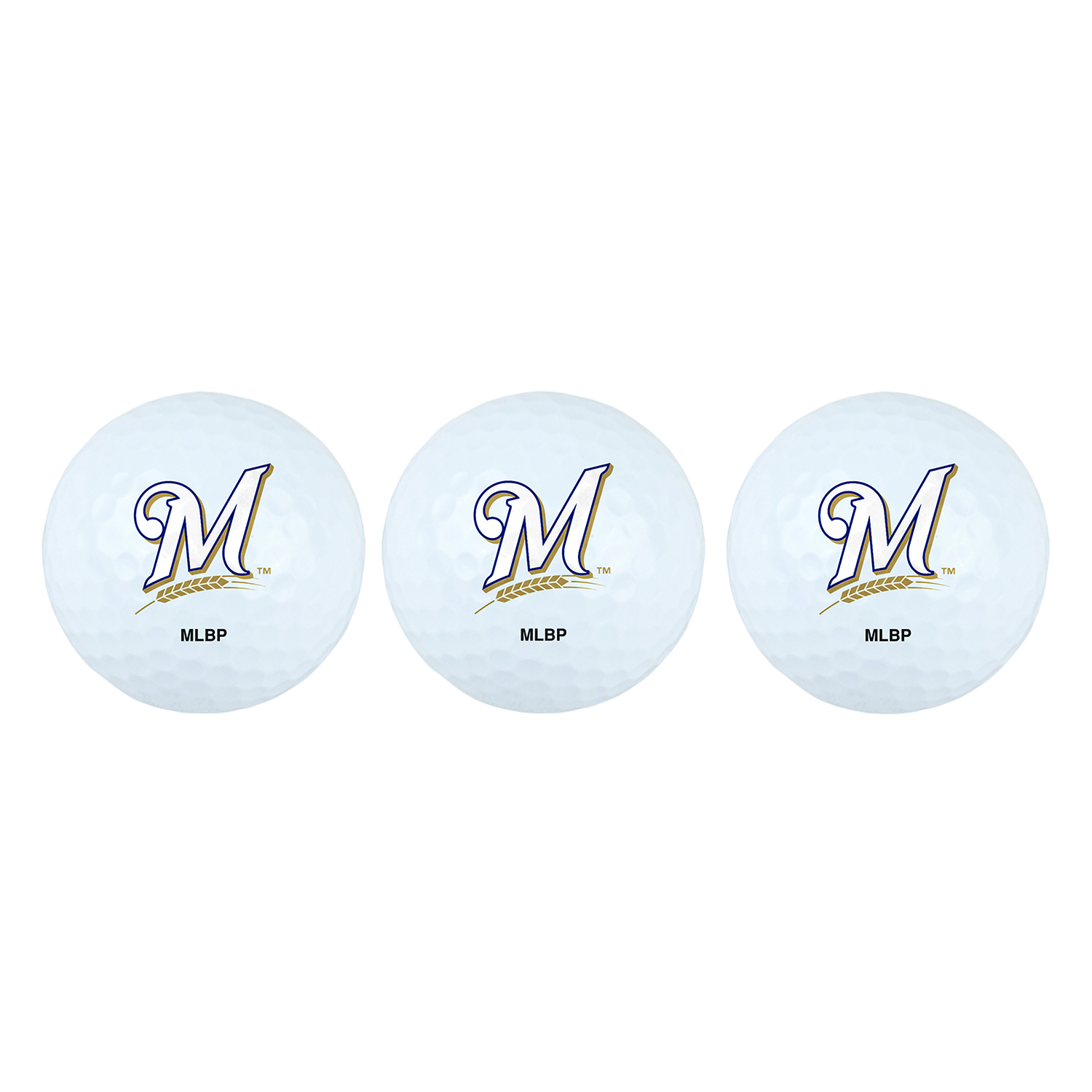 Team Effort Milwaukee Brewers Golf Ball 3 Pack