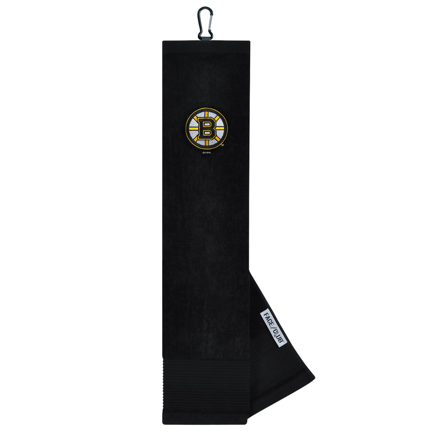 Team Effort Boston Bruins Face/Club Tri-Fold Embroidered Towel