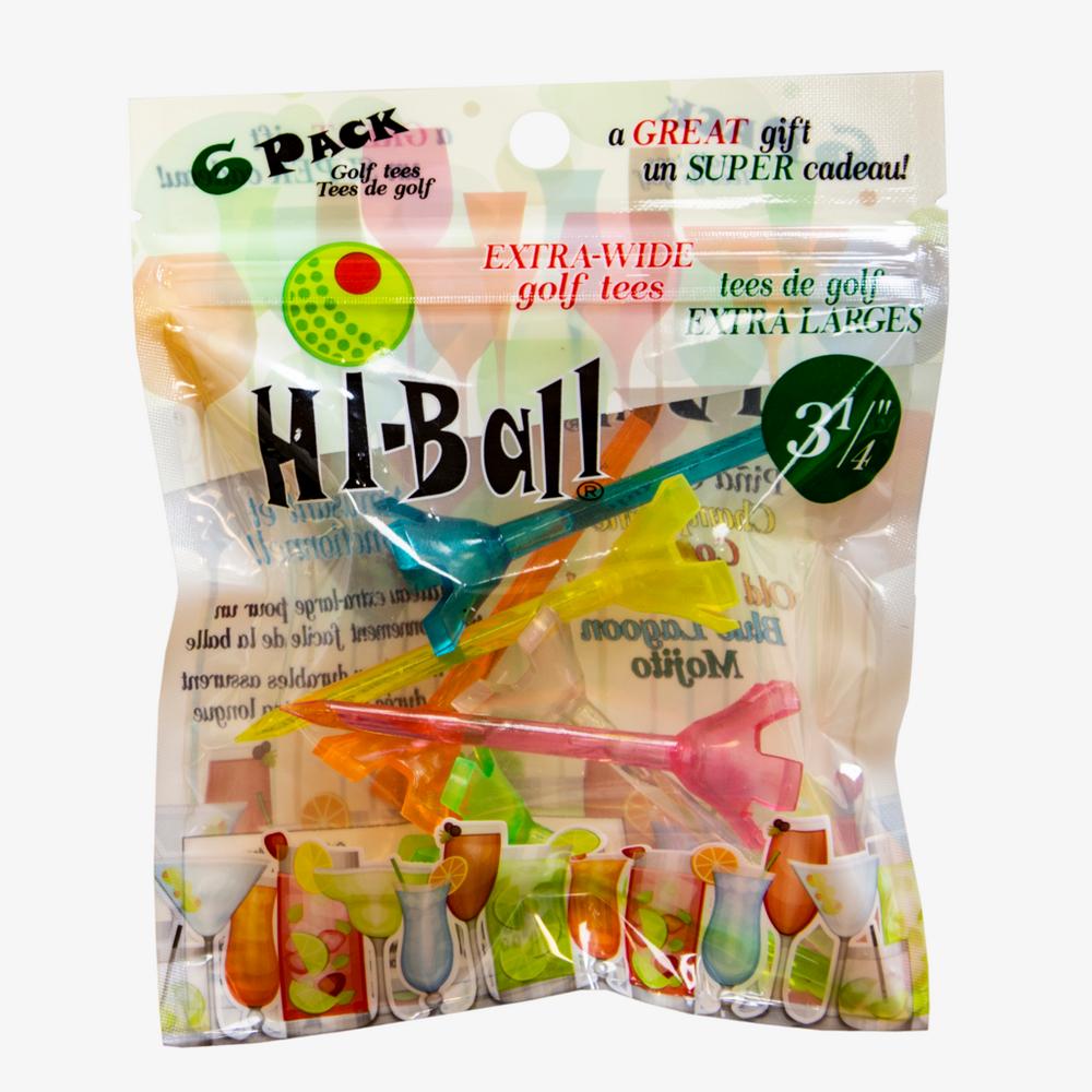Hi-Ball Translucent 3-1/4" Tees 6-Pack