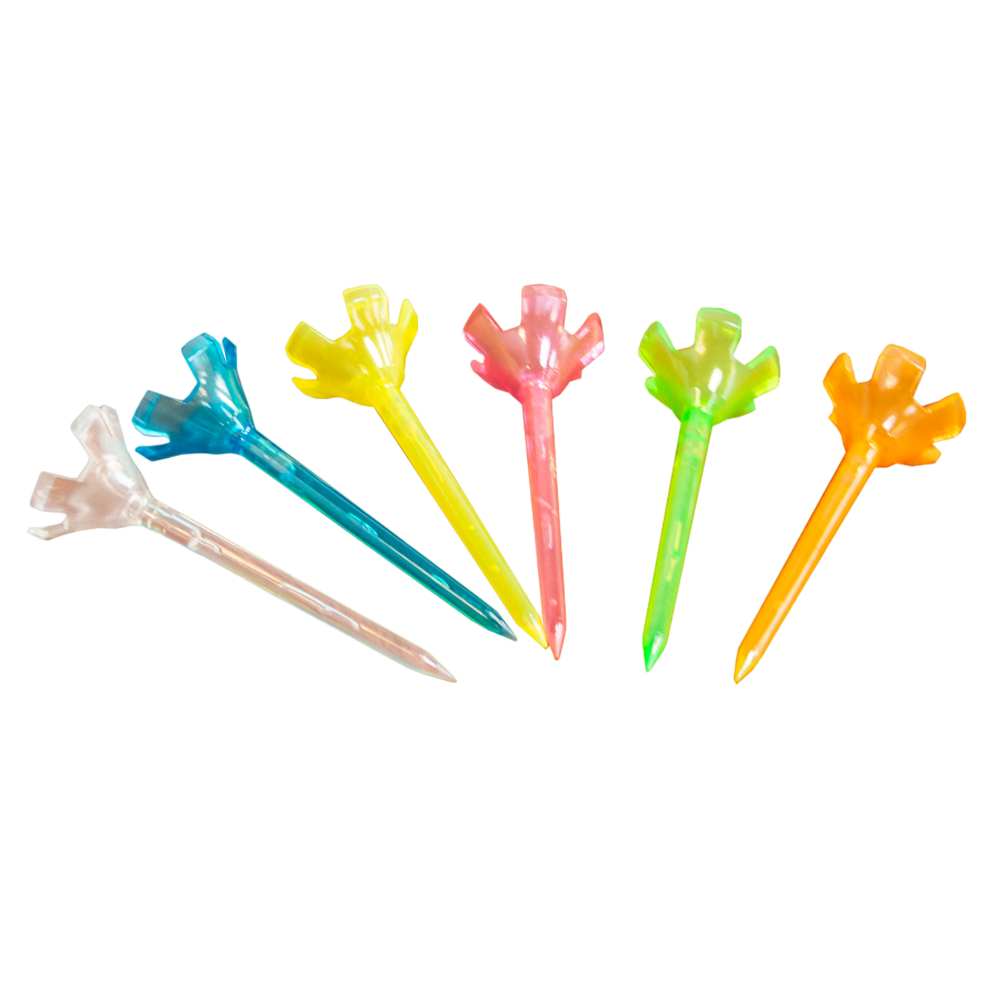 Hi-Ball Translucent 3-1/4" Tees 6-Pack