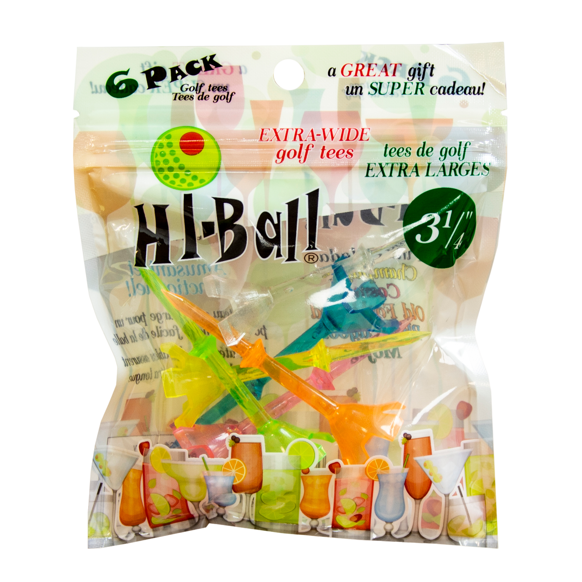 Hi-Ball 3-1/4" Step Tees 6-Pack