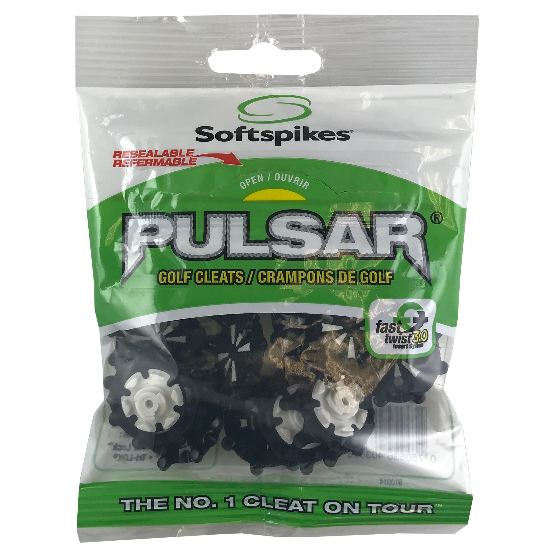 Pulsar Golf Cleats (Fast Twist 3.0) - Black/White