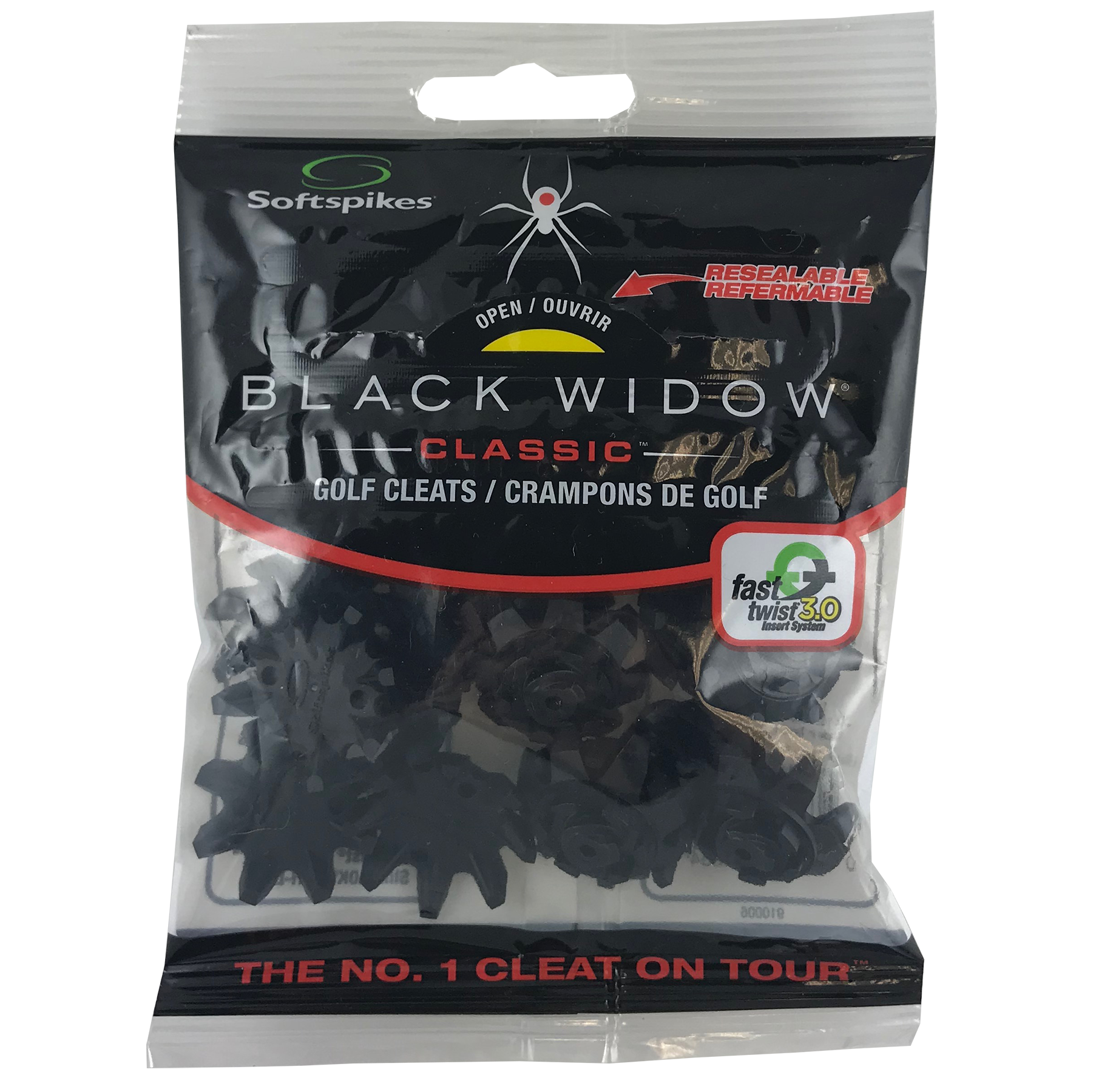 Black Widow Golf Cleats (Fast Twist 3.0) - Black