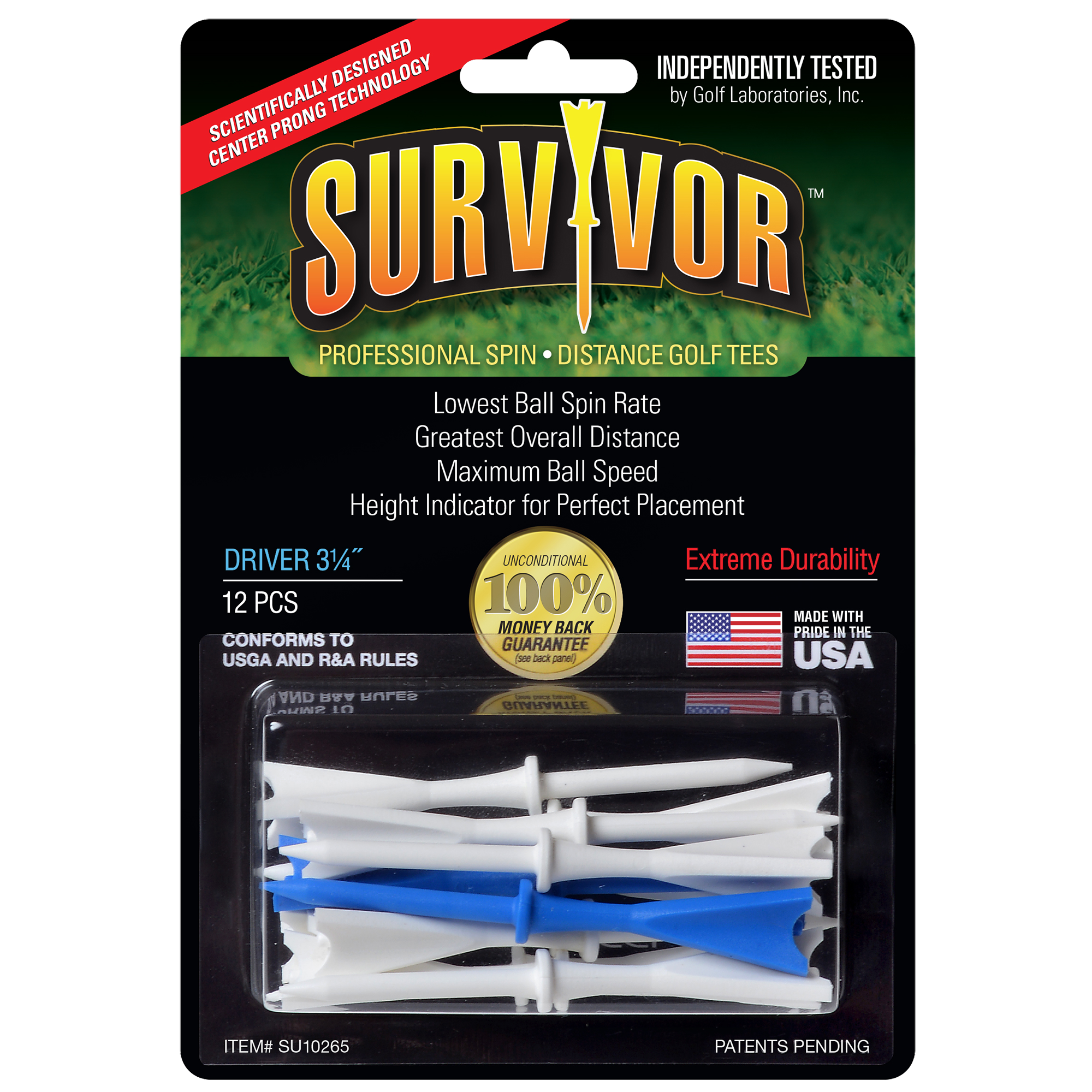 Survivor 3-1/4" Tees 12-Pack