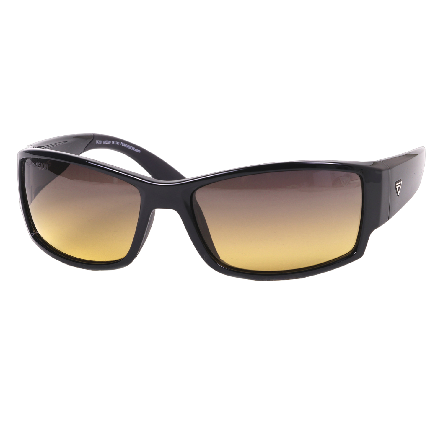 LX2 Crystal Black Sports Wrap Sunglasses