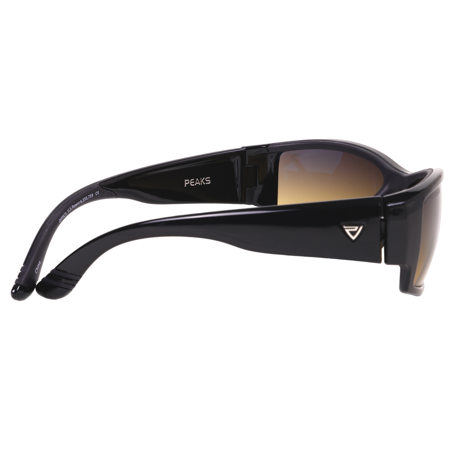 LX2 Crystal Black Sports Wrap Sunglasses