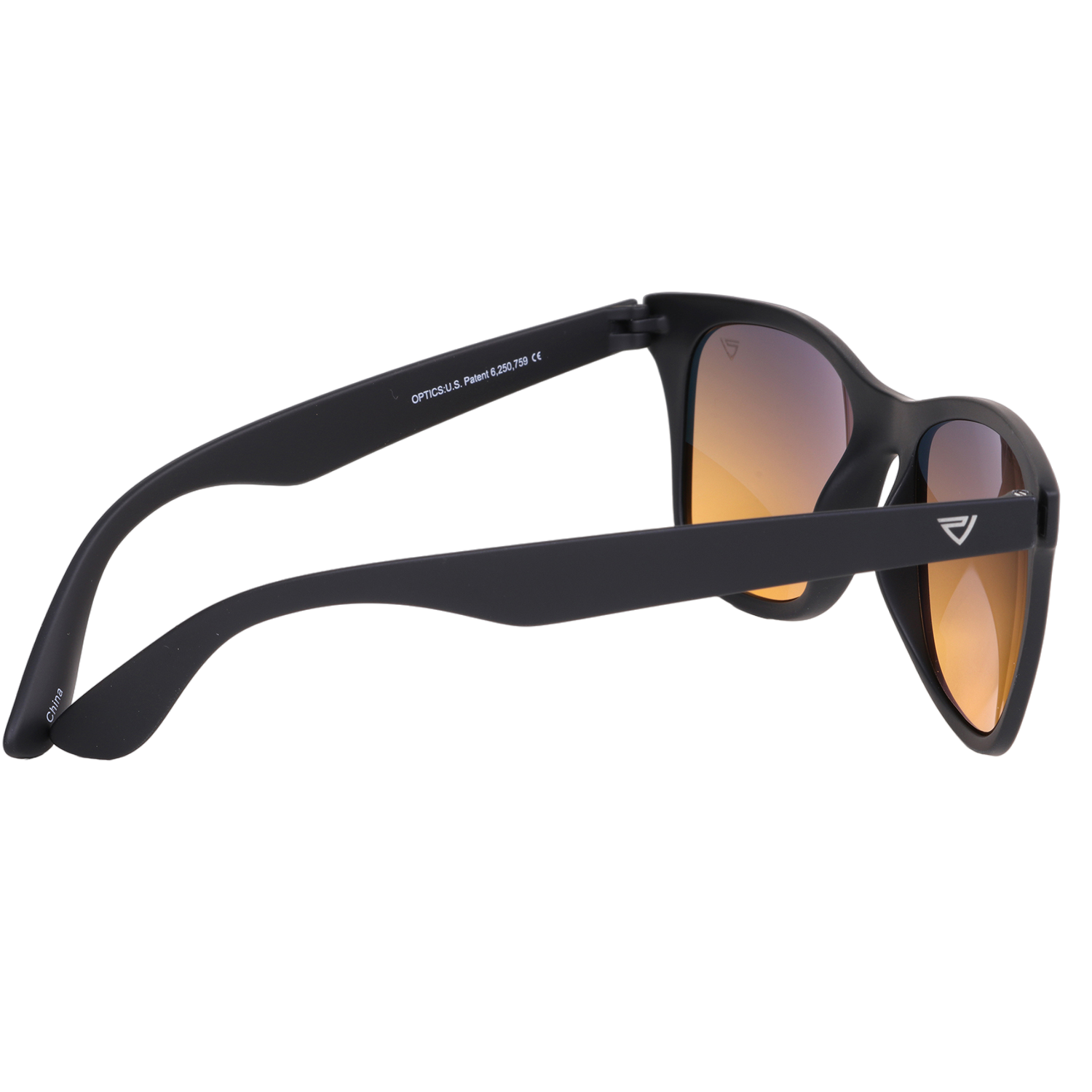 DG1 Matte Black Wayfarer Sunglasses