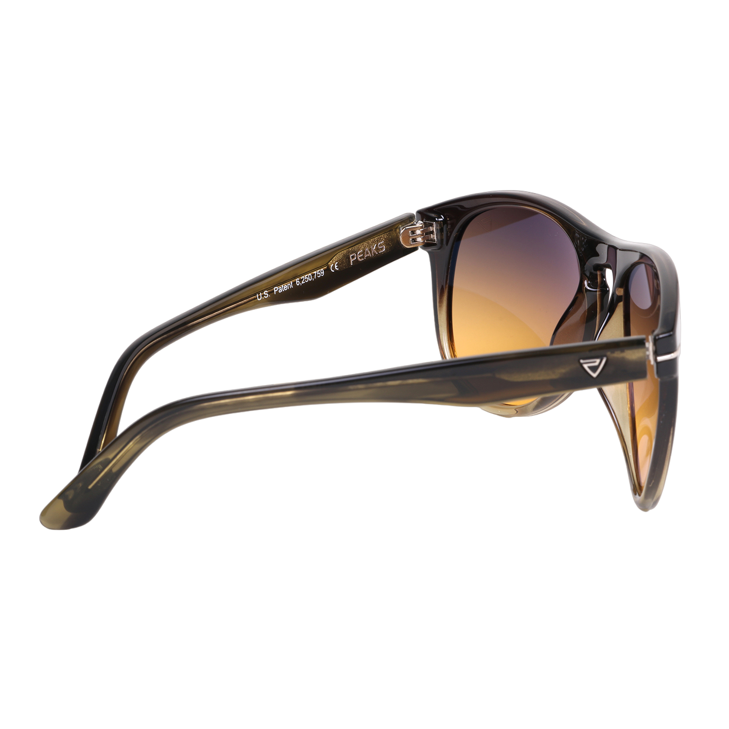 EOS Black and Olive European Wayfarer Sunglasses