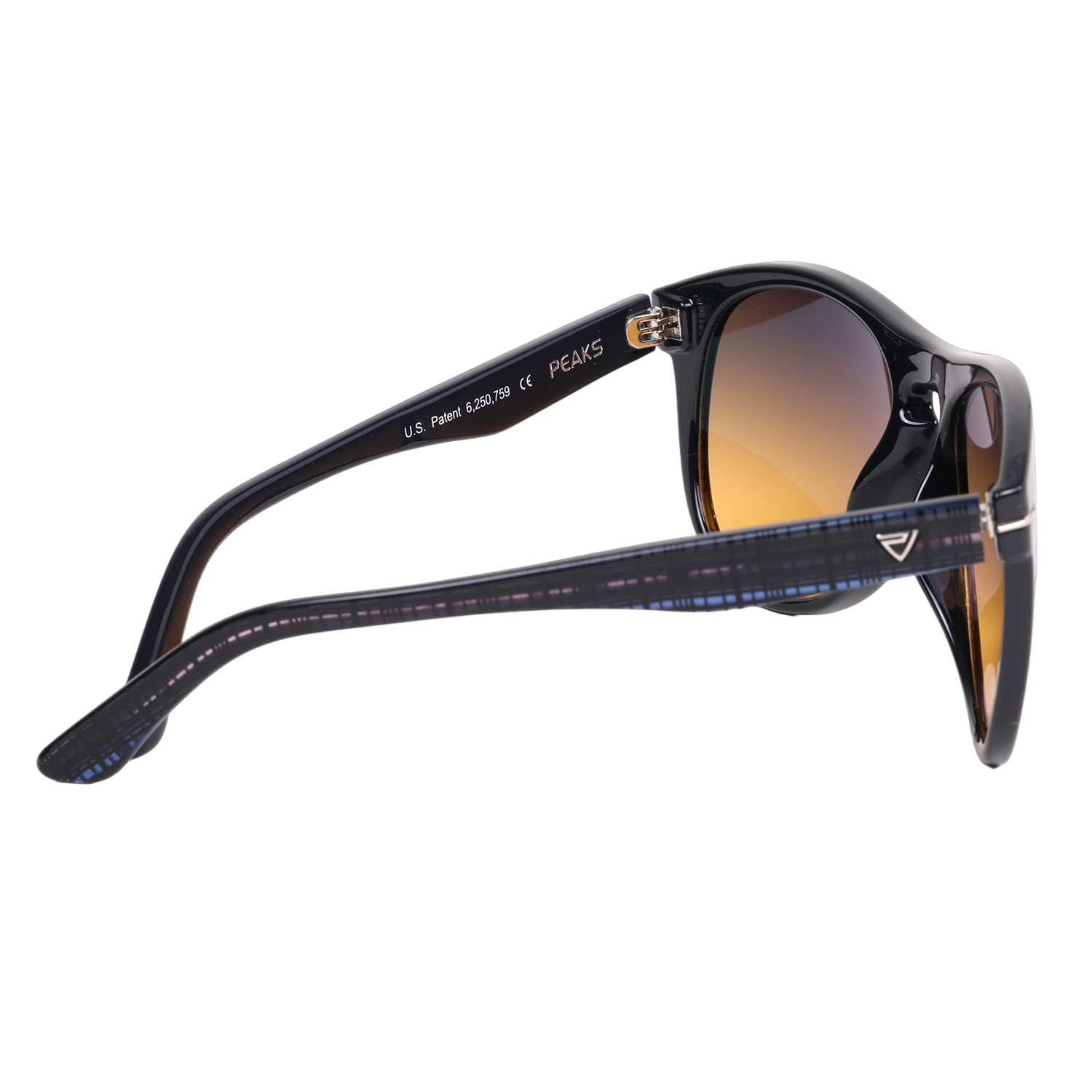 EOS Black and Plaid European Wayfarer Sunglasses