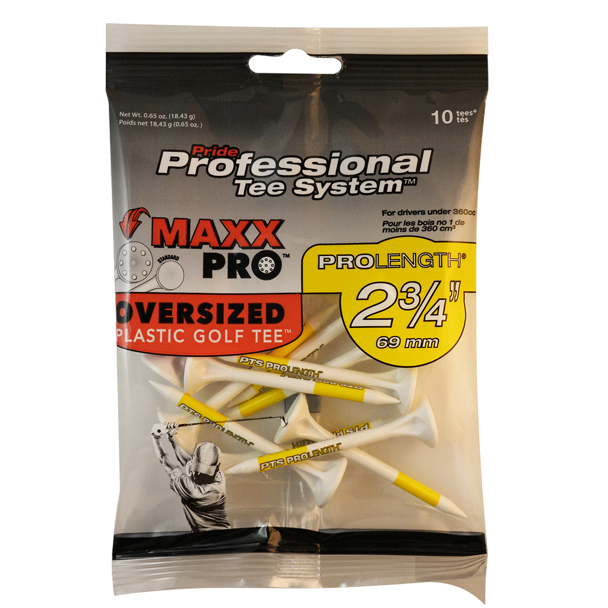 Professional Tee System Maxx Pro 2-3/4" Tees 10-Pack