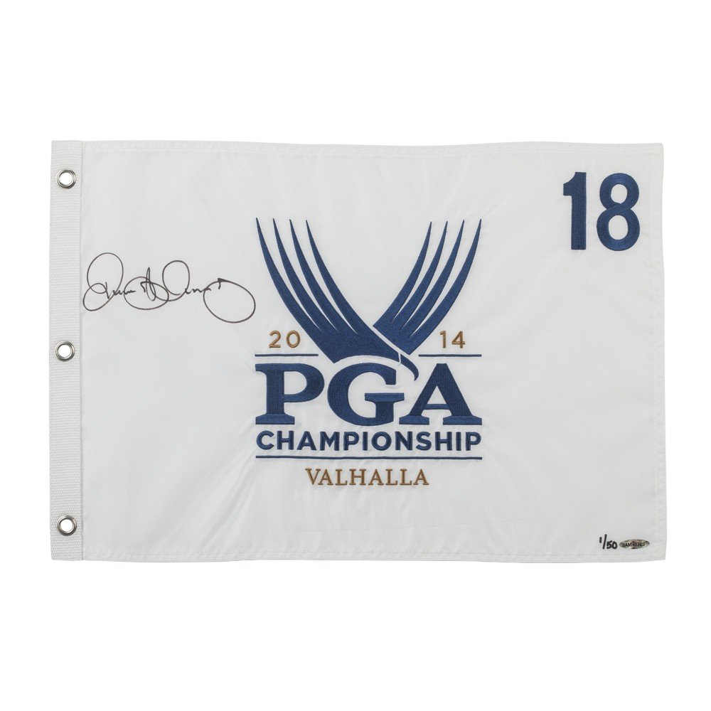 Rory McIlroy Autographed 2014 PGA Valhalla Pin Flag