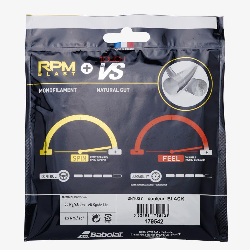 RPM Blast 17 Gauge + Touch VS 16 Gauge Hybrid Tennis Strings
