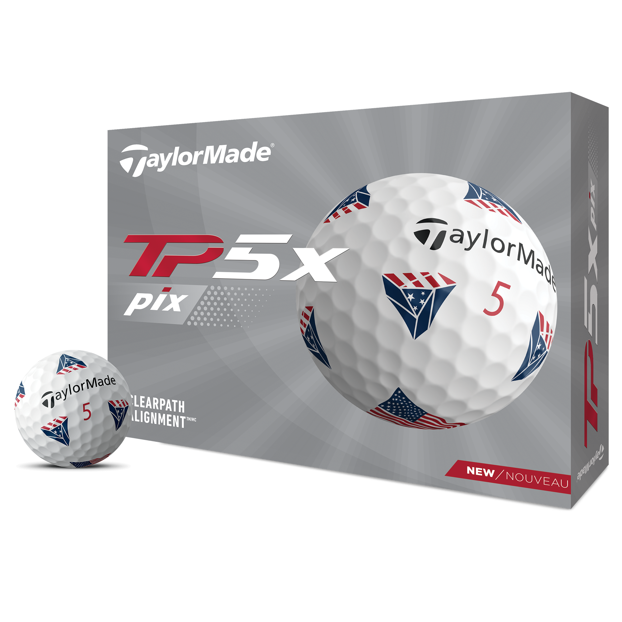TaylorMade TP5x Pix 2.0 USA Golf Balls | PGA TOUR Superstore