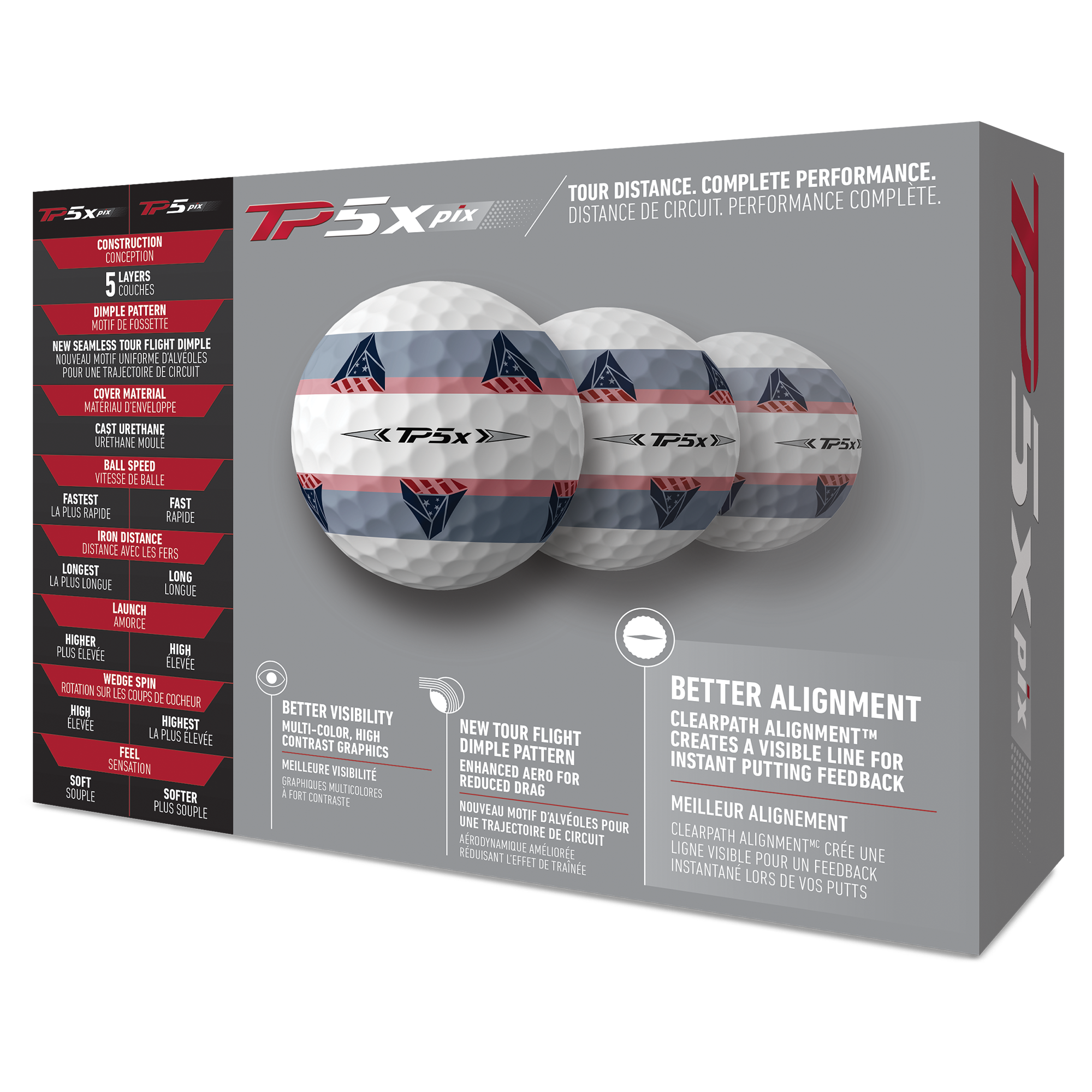 TaylorMade TP5x Pix 2.0 USA Golf Balls | PGA TOUR Superstore