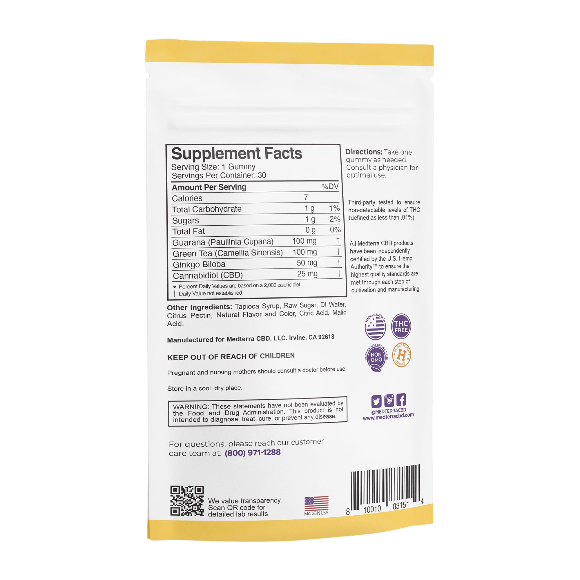 Stay Alert 25mg Citrus Gummies 30ct