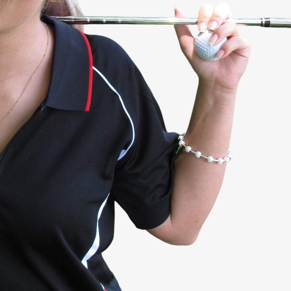 Golf Goddess Silver Golf Ball Bead Stroke Counter Bracelet