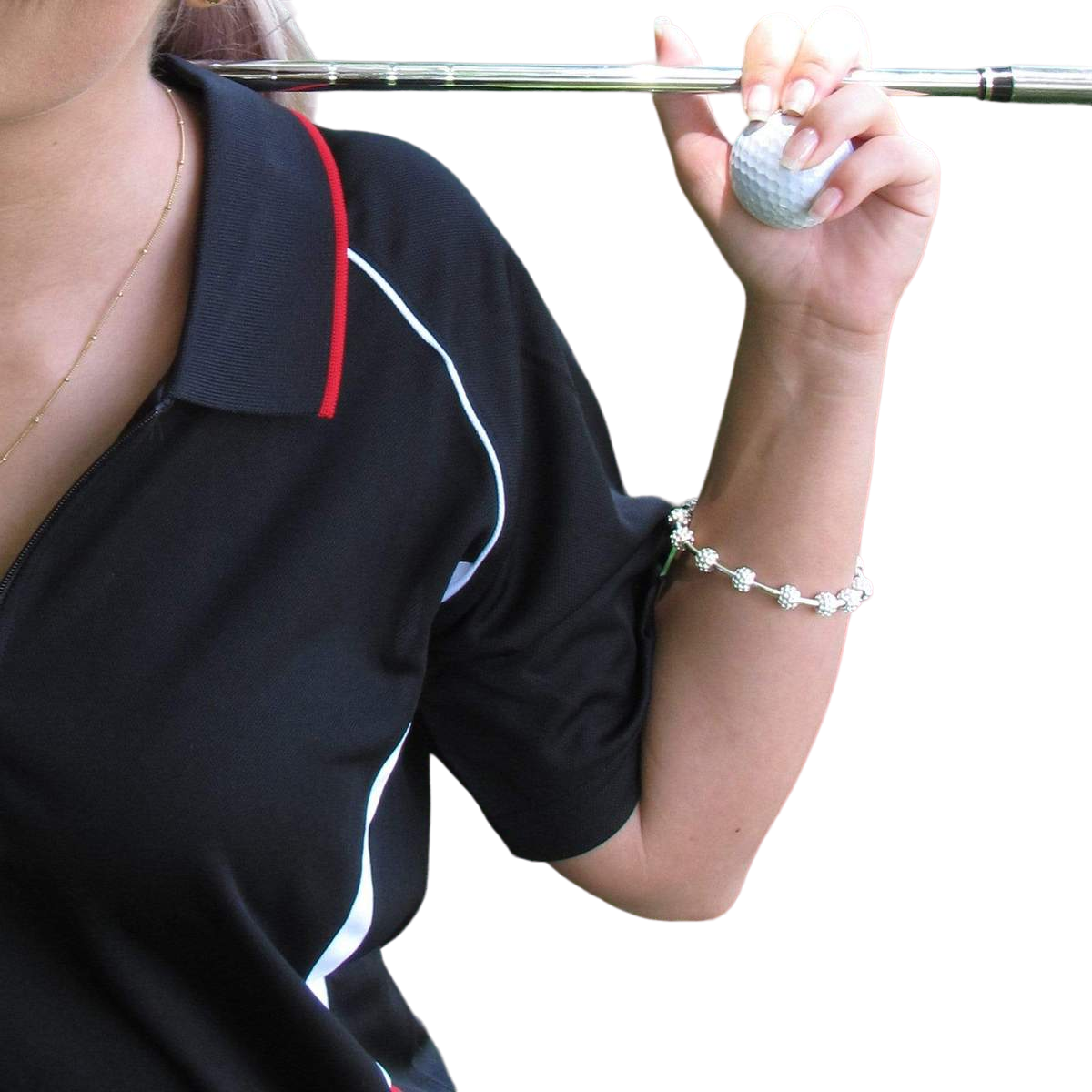 Golf Goddess Silver Golf Ball Bead Stroke Counter Bracelet