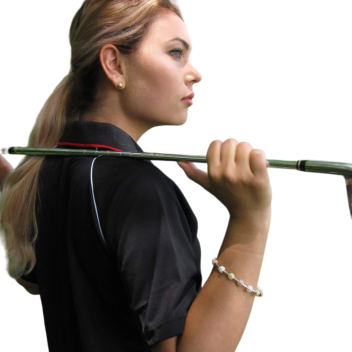 Golf Goddess Tricolor Golf Ball Bead Stroke Counter Bracelet
