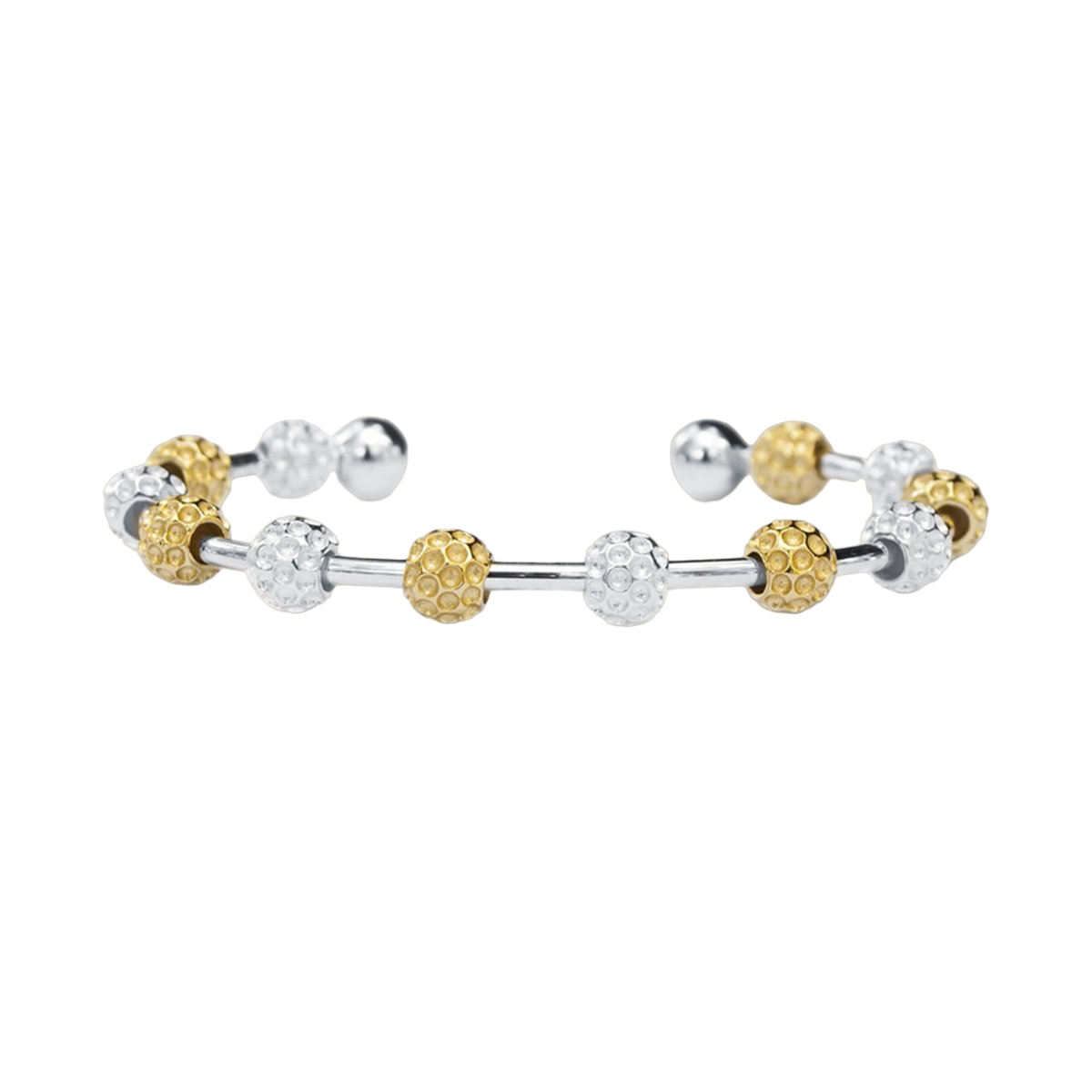 Golf Goddess Two-Tone Golf Ball Bead Stroke Counter Bracelet