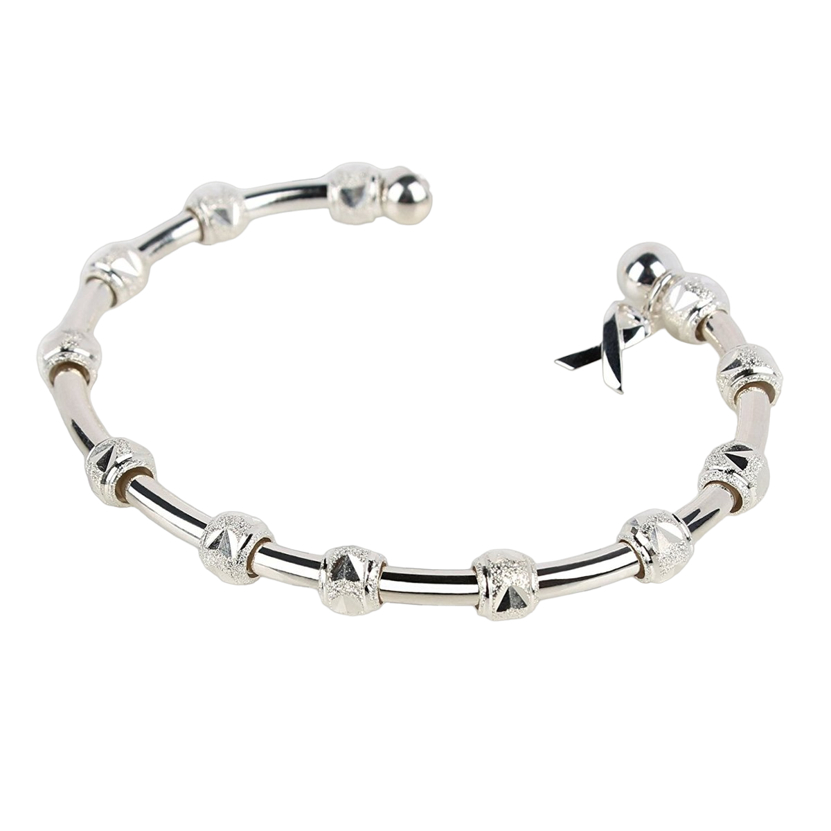 Golf Goddess Silver Stroke Counter Bracelet with Cause Ribbon Charm