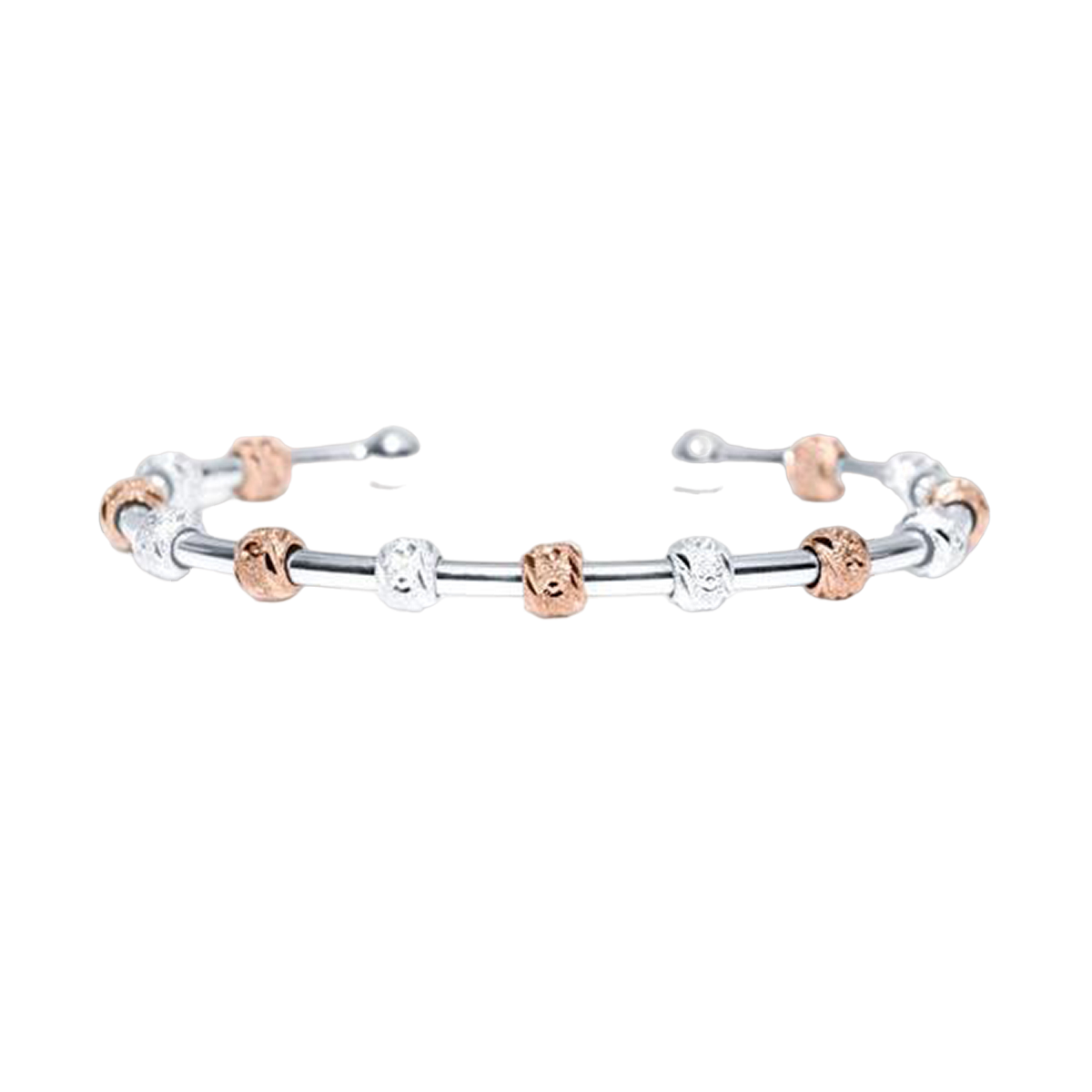 Golf Goddess Two-Tone Silver and Rose Gold Stroke Counter Bracelet