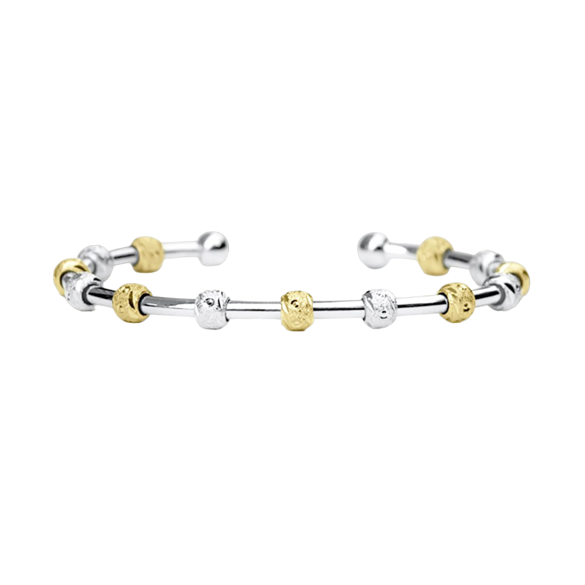 Golf Goddess Two-Tone Silver and Gold Stroke Counter Bracelet