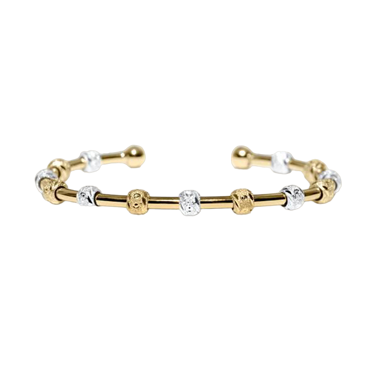 Golf Goddess Two-Tone Gold and Silver Stroke Counter Bracelet